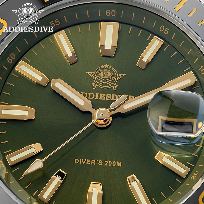 Cloisonne Enamel Dial - ADDIESDIVE Jam Tangan Menyelam Pria Mewah