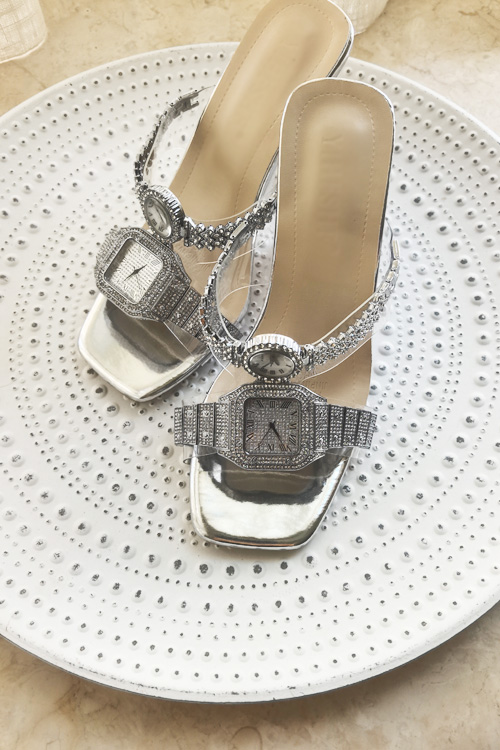 Sepatu hak tinggi kristal desa - Luxury Watch Women ulasan dan harga
