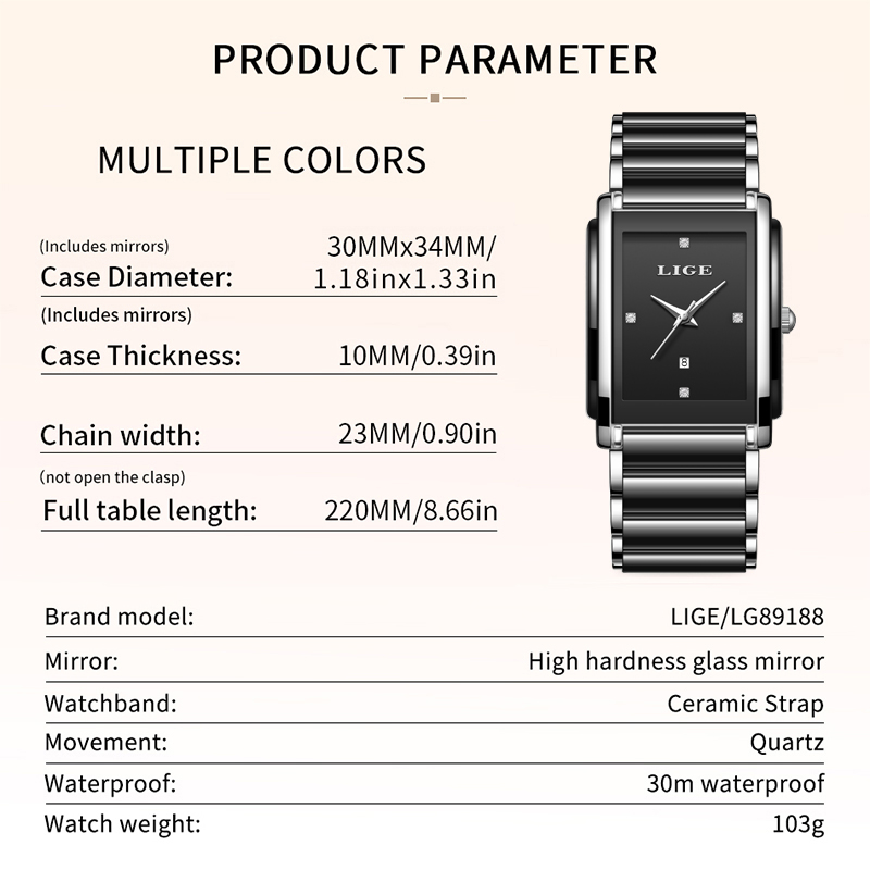 LIGE Jam Tangan Wanita Mewah B - Luxury Watch Women ulasan dan harga