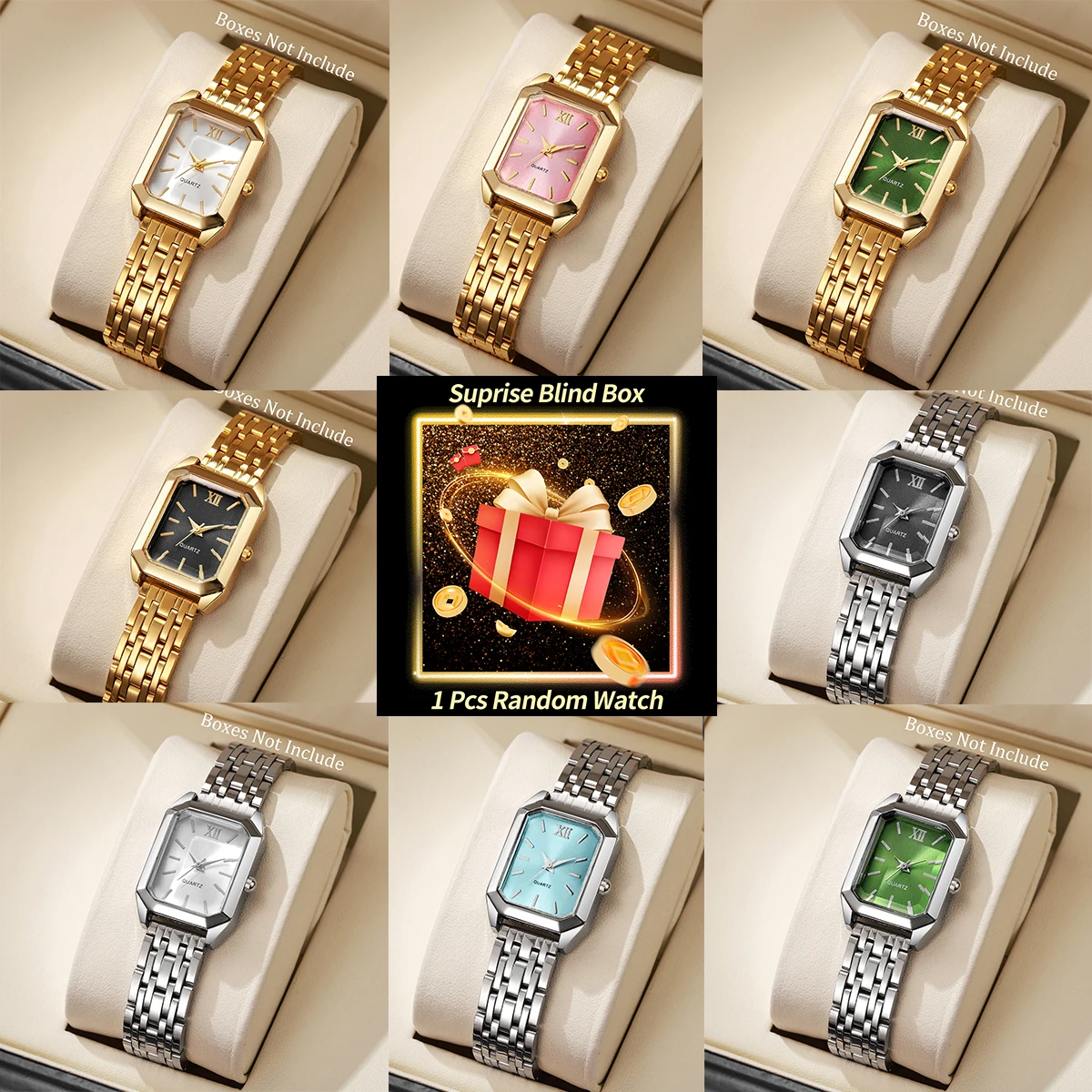 Jam Tangan Wanita Model Kotak  - Luxury Watch Women ulasan dan harga